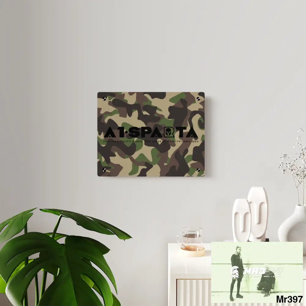 A1-Sparta Military Mentality 1991 Style Acrylic Wall Art Panels Home Decor