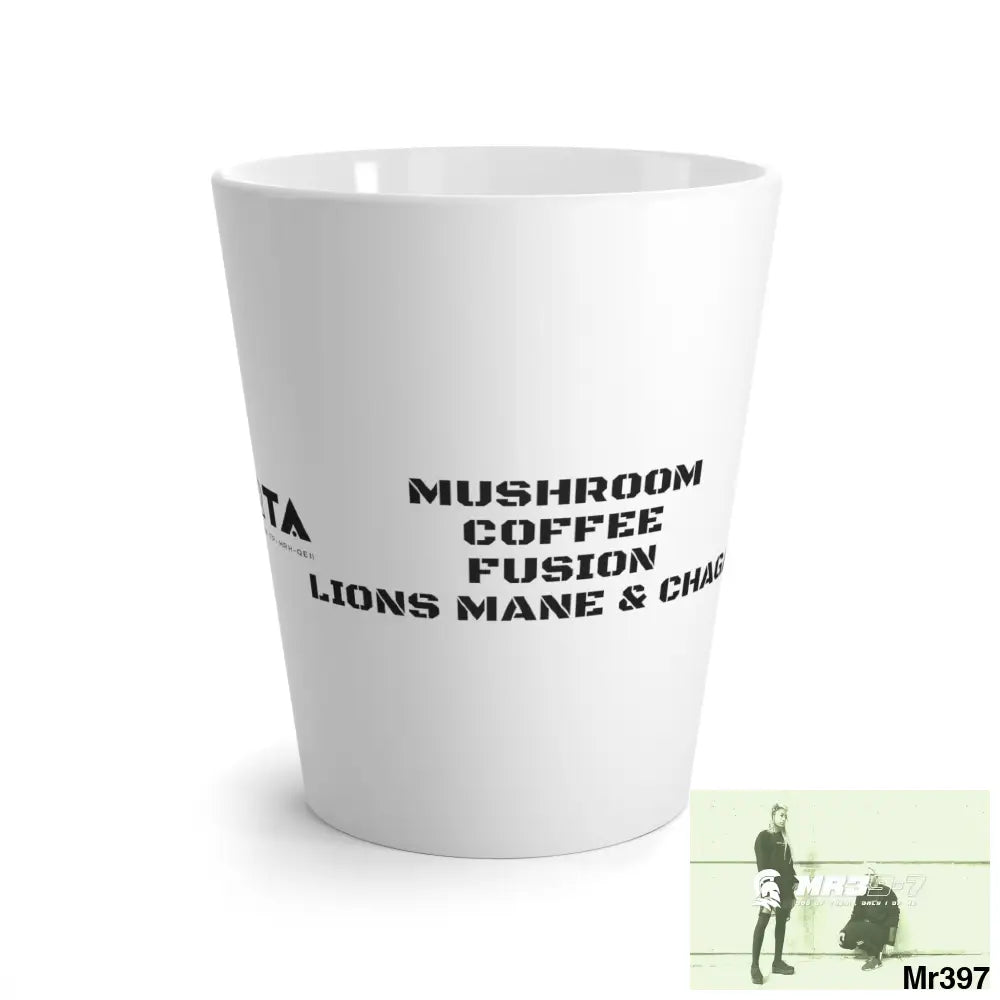 A1•Sparta Mushroom Coffee Fusion Lions Mane & chaga Latte Mug 12 oz 12oz Mug