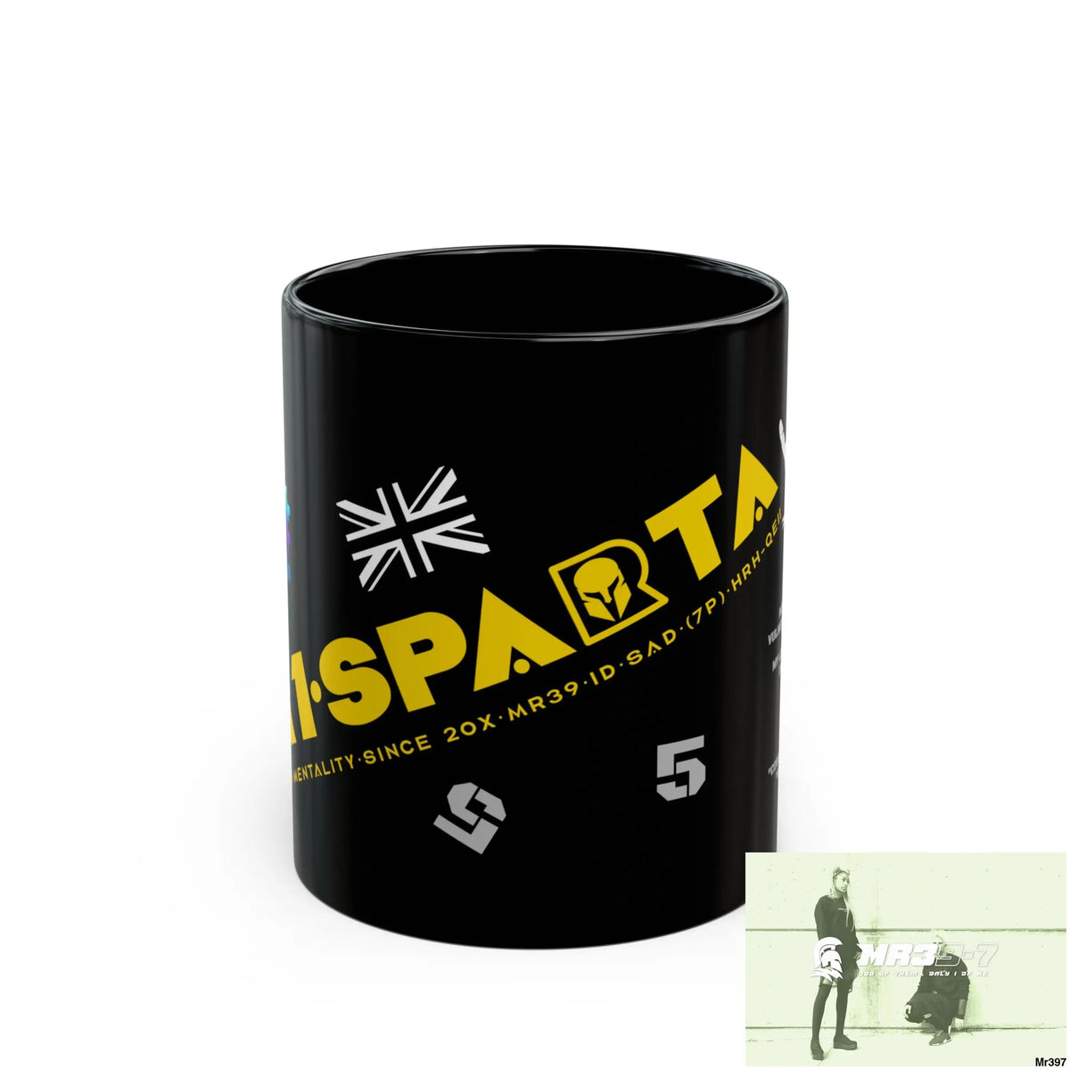 A1-Sparta Music / 55’ s back 11oz Tactical GB / Wales Black Mug Mental Health VAR / My Life My Deaths Their Plans