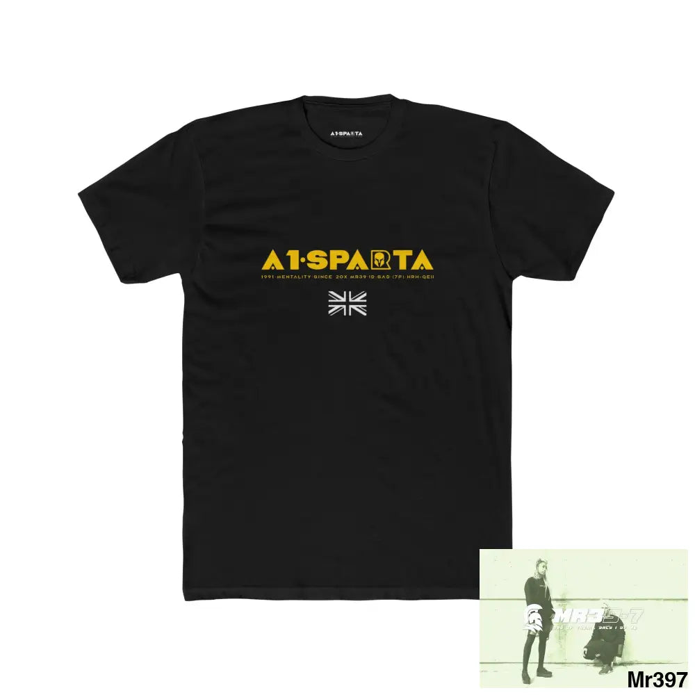 A1-Sparta My Life My Deaths Their Plans,Failed 2001-2024 Tactical GB Men’s Cotton Crew Tee Solid Black / XS T-Shirt