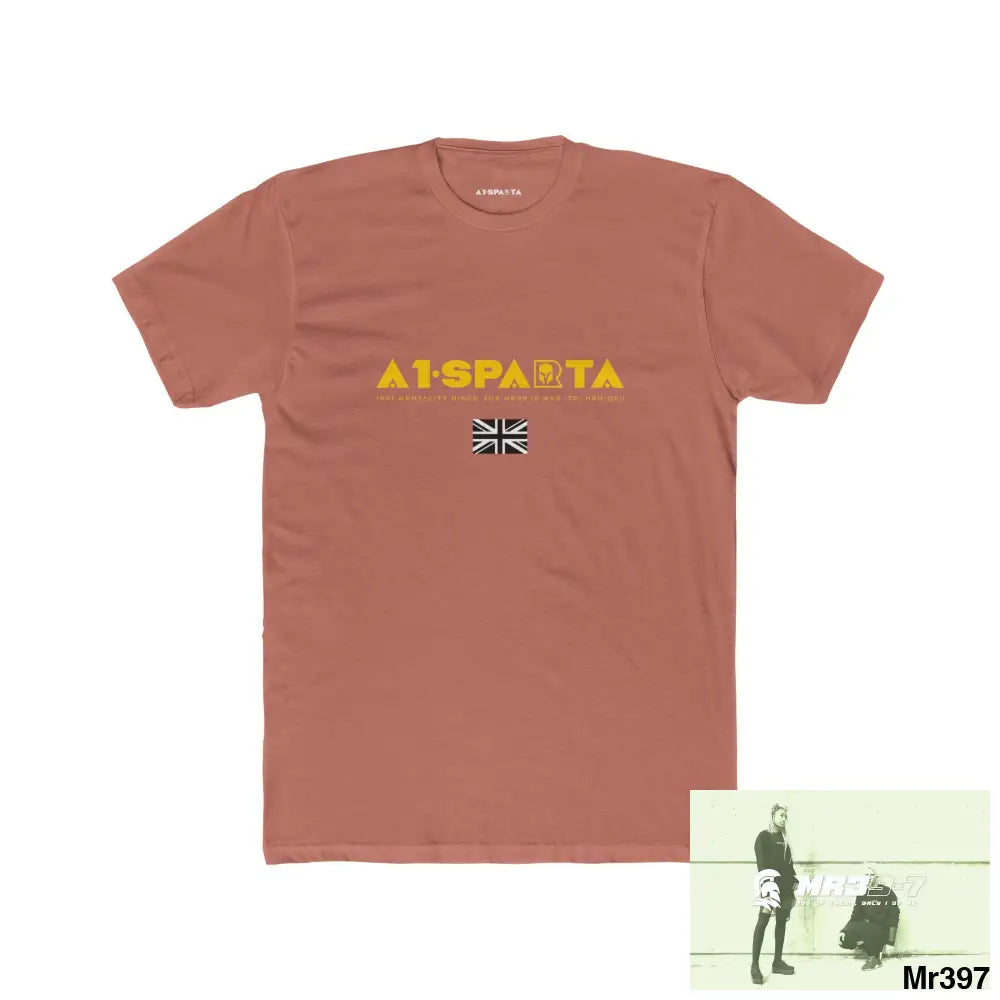 A1-Sparta My Life My Deaths Their Plans,Failed 2001-2024 Tactical GB Men’s Cotton Crew Tee Solid Desert Pink / S T-Shirt