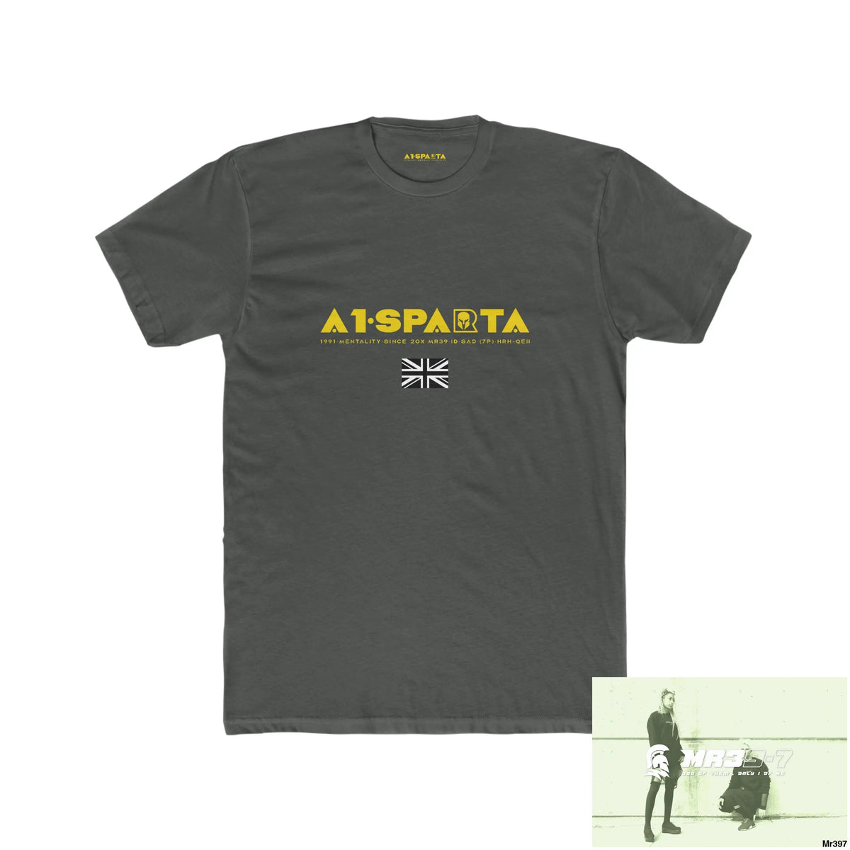 A1•Sparta My life My Deaths Their Plans Failed. Men’s Cotton Crew Tee Solid Heavy Metal / XS T-Shirt