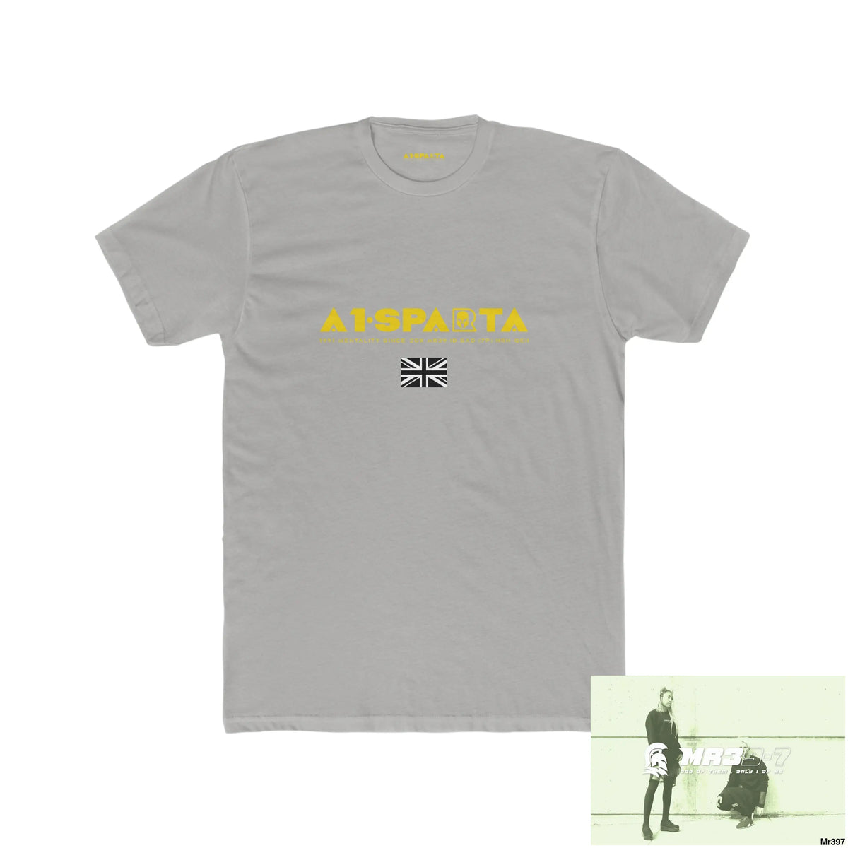 A1•Sparta My life My Deaths Their Plans Failed. Men’s Cotton Crew Tee Solid Light Grey / S T-Shirt