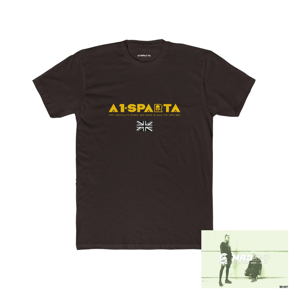 A1-Sparta My Life My Deaths Their Plans,Failed Tactical GB Men’s Cotton Crew Tee Solid Dark Chocolate / S T-Shirt