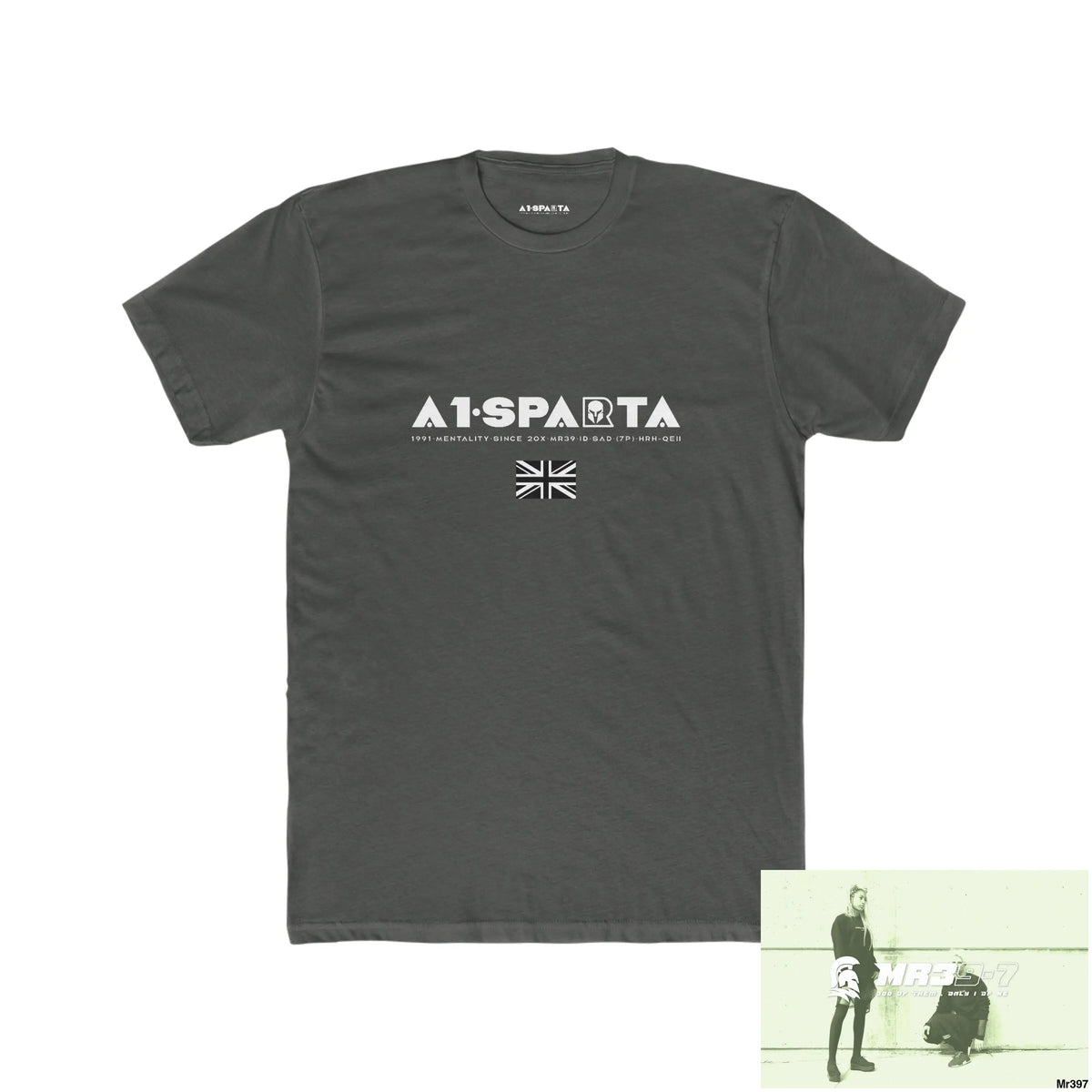 A1-Sparta My Life My Deaths Their Plans,Failed Tactical GB Men’s Cotton Crew Tee Solid Heavy Metal / XS T-Shirt