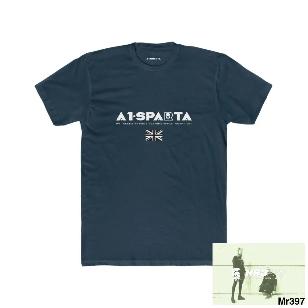 A1-Sparta My Life My Deaths Their Plans,Failed Tactical GB Men’s Cotton Crew Tee Solid Midnight Navy / XS T-Shirt