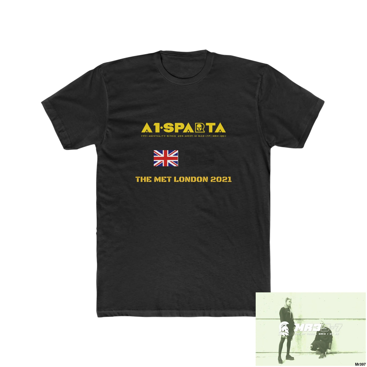 A1-Sparta One flew over the Redwoods Centre - Men’s Cotton Crew Tee Solid Black / XS T-Shirt