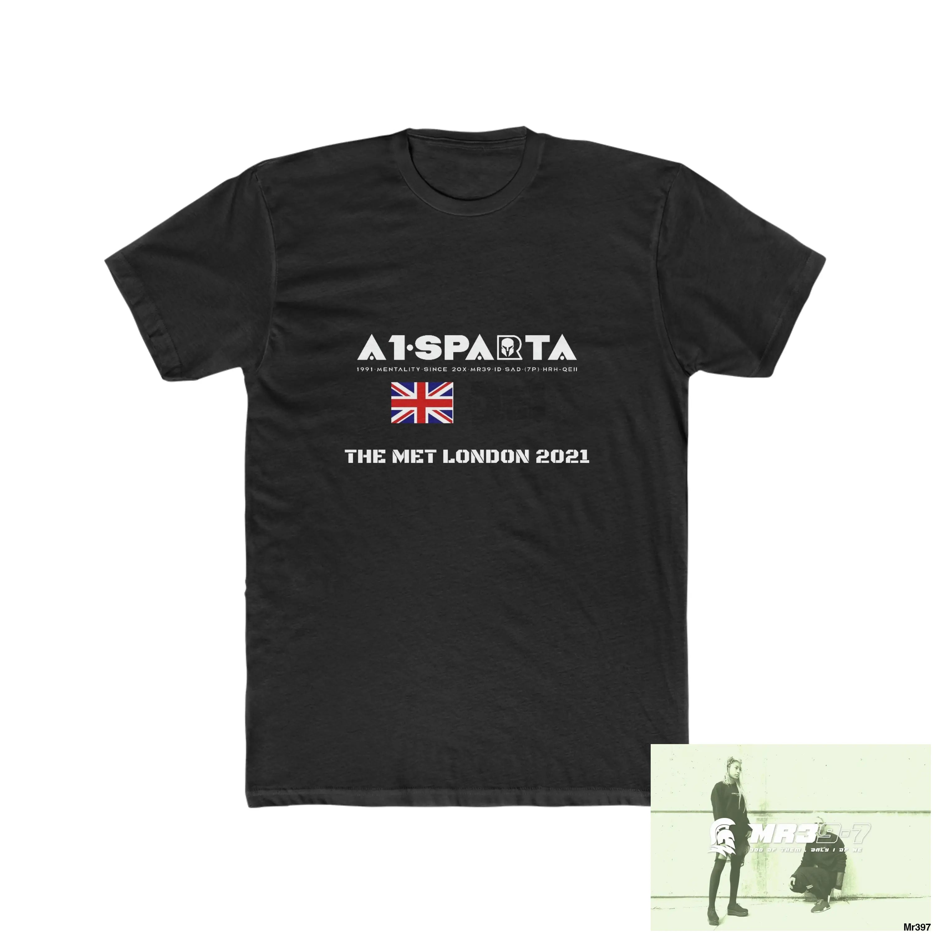 A1-Sparta One flew over the Redwoods Centre - Men’s Cotton Crew Tee Solid Black / XS T-Shirt