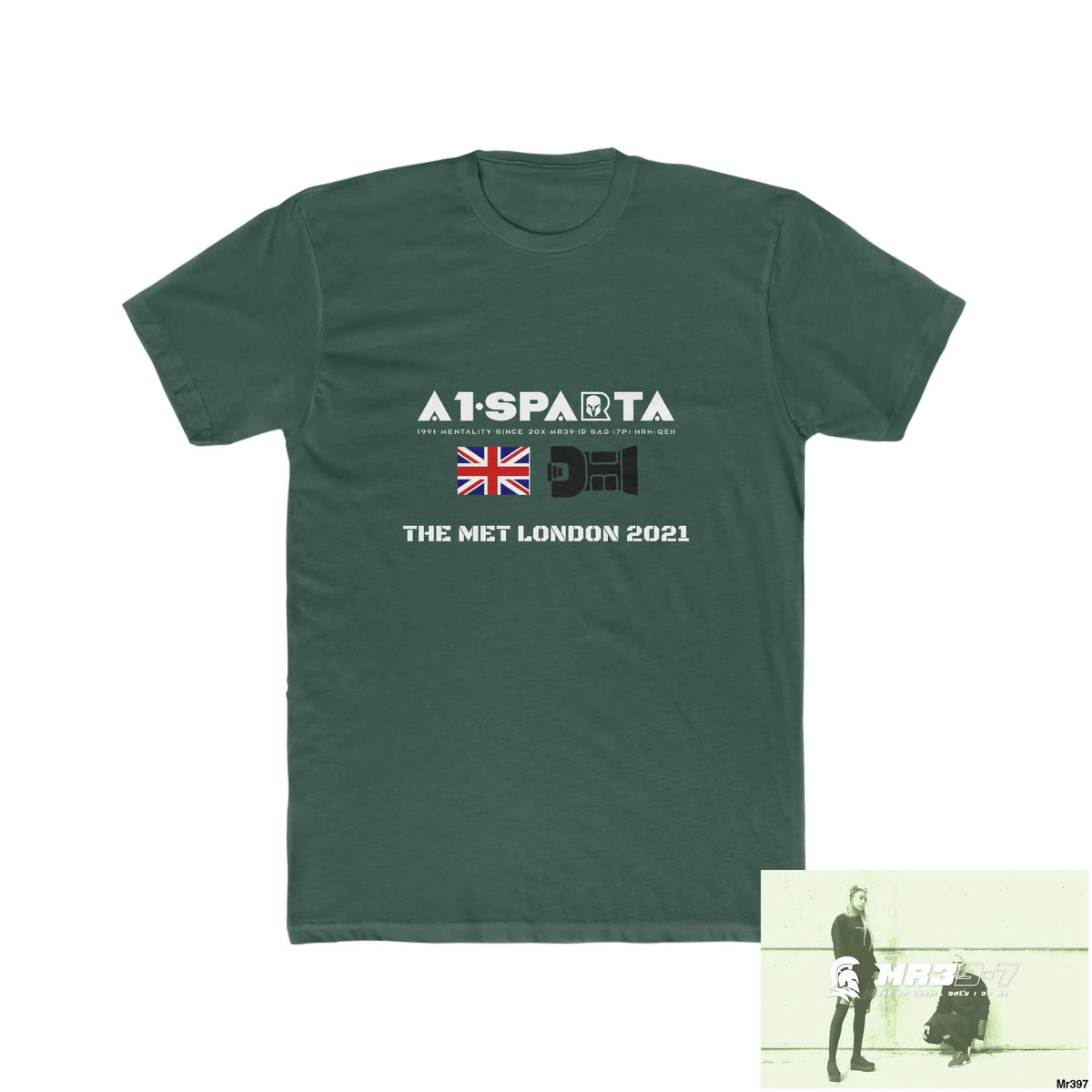 A1-Sparta One flew over the Redwoods Centre - Men’s Cotton Crew Tee Solid Forest Green / S T-Shirt