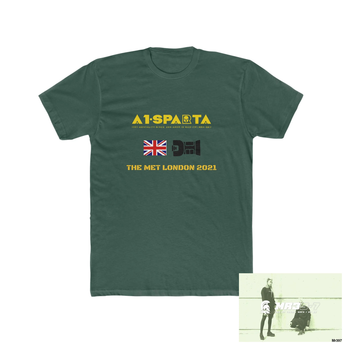 A1-Sparta One flew over the Redwoods Centre - Men’s Cotton Crew Tee Solid Forest Green / S T-Shirt