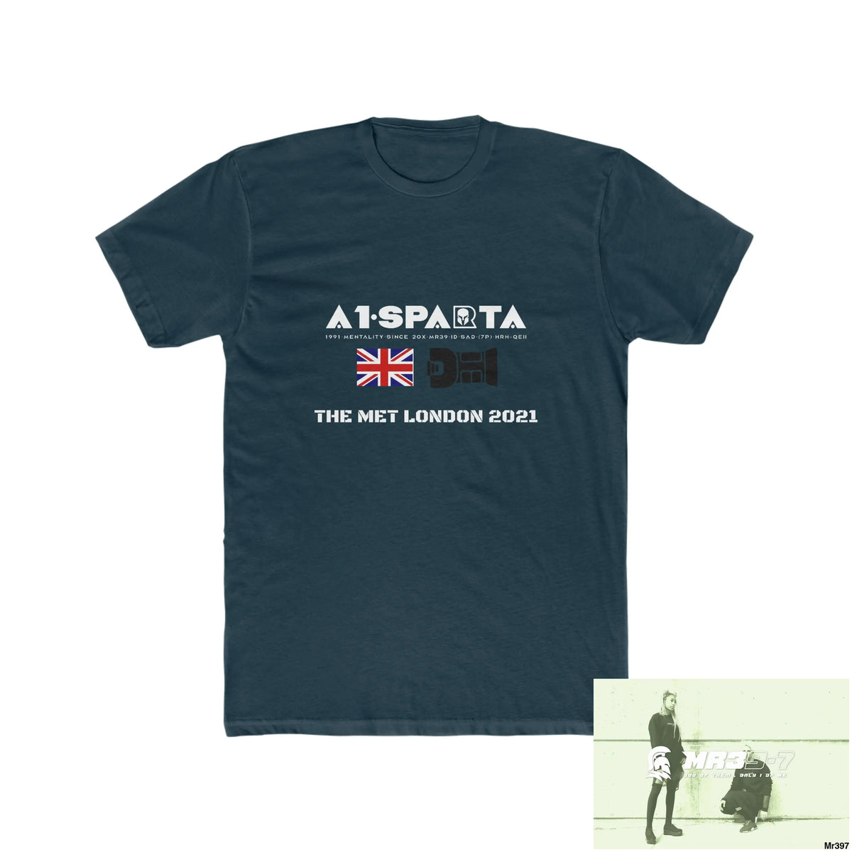 A1-Sparta One flew over the Redwoods Centre - Men’s Cotton Crew Tee Solid Midnight Navy / XS T-Shirt