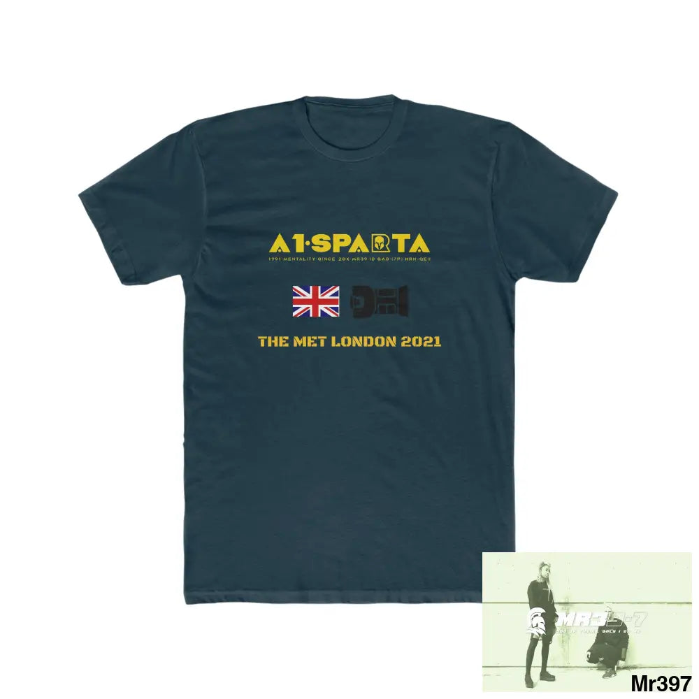 A1-Sparta One flew over the Redwoods Centre - Men’s Cotton Crew Tee Solid Midnight Navy / XS T-Shirt