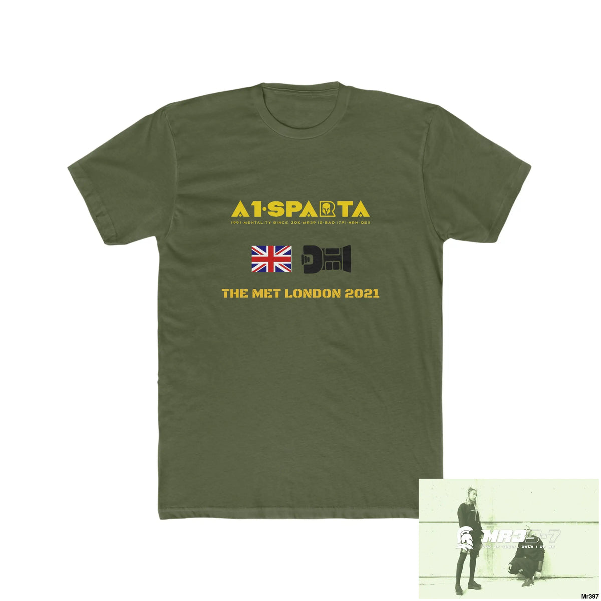 A1-Sparta One flew over the Redwoods Centre - Men’s Cotton Crew Tee Solid Military Green / XS T-Shirt