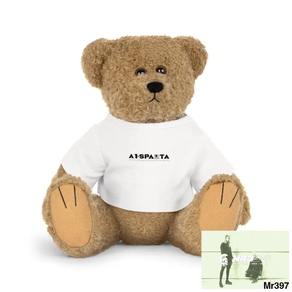 A1-Sparta Plush Toy with T-Shirt Bear / White / One size Accessories