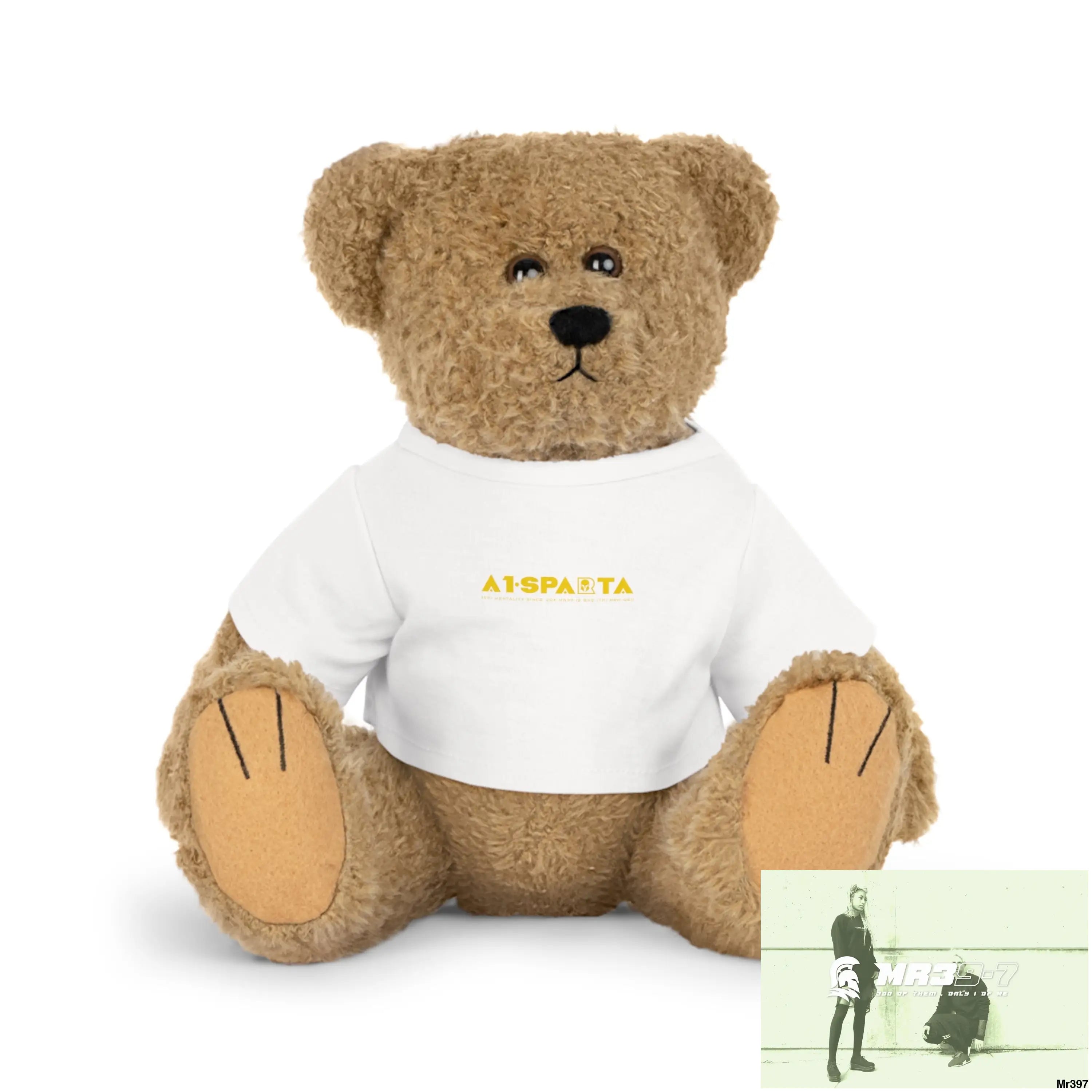 A1-Sparta Plush Toy with T-Shirt Bear / White / One size Accessories