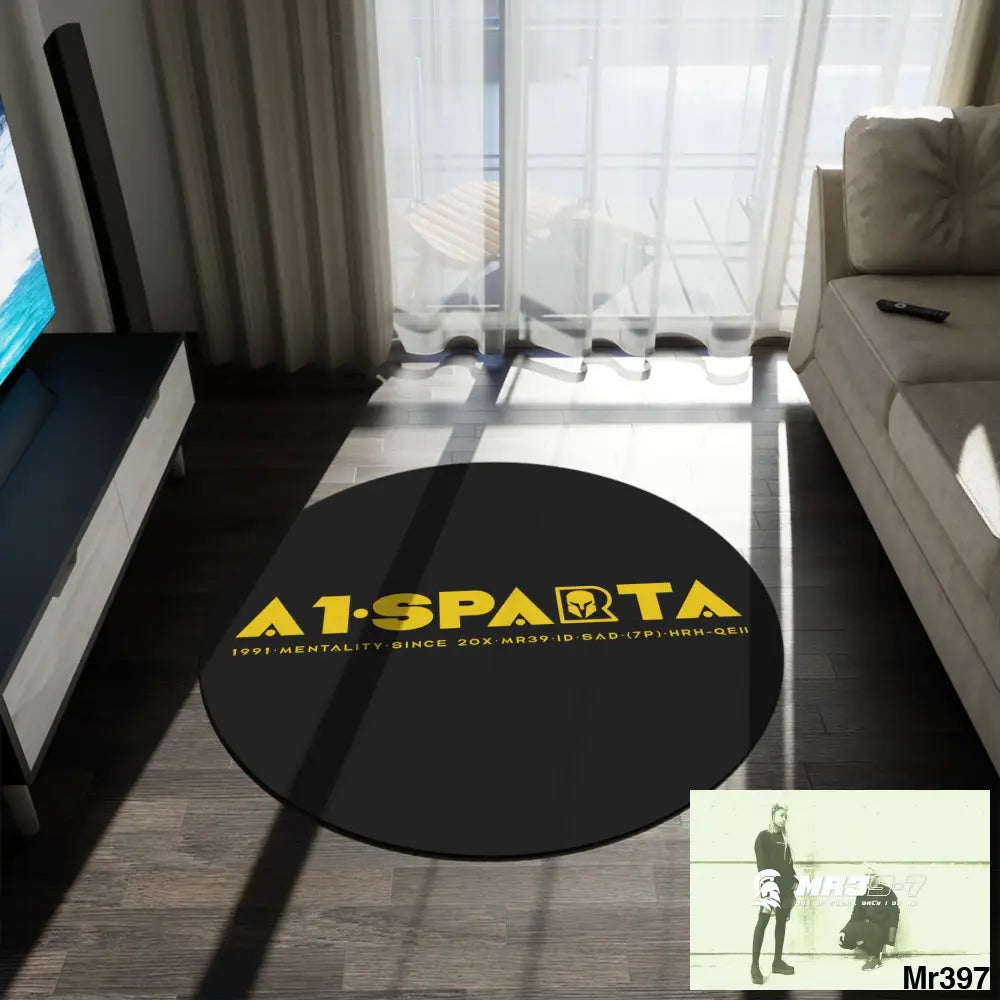 A1.Sparta Round Rug 60’’ × 60’’ Home Decor