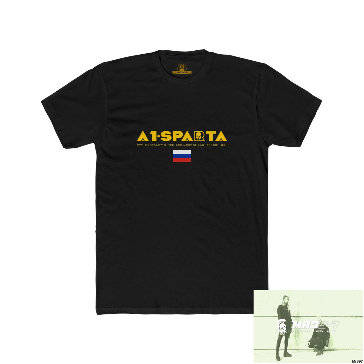 A1 Sparta (Russian Mentality from ?) My Life My Deaths 2001-2024 Their Plans,failed.Tactical GB Men’s Cotton Crew Tee