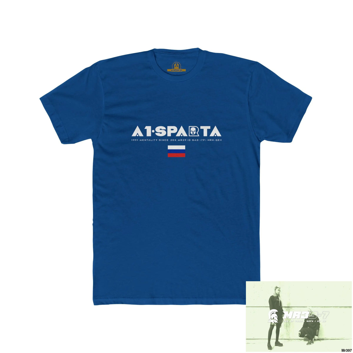 A1 Sparta (Russian Mentality from ?) My Life My Deaths 2001-2024 Their Plans,failed.Tactical GB Men’s Cotton Crew Tee