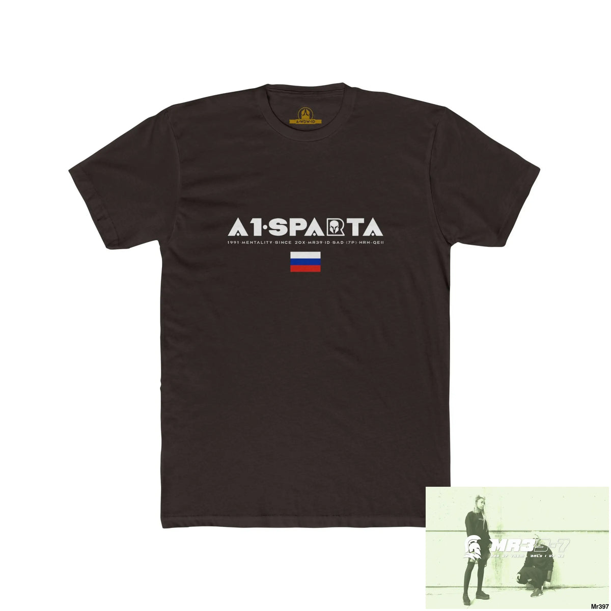 A1 Sparta (Russian Mentality from ?) My Life My Deaths 2001-2024 Their Plans,failed.Tactical GB Men’s Cotton Crew Tee