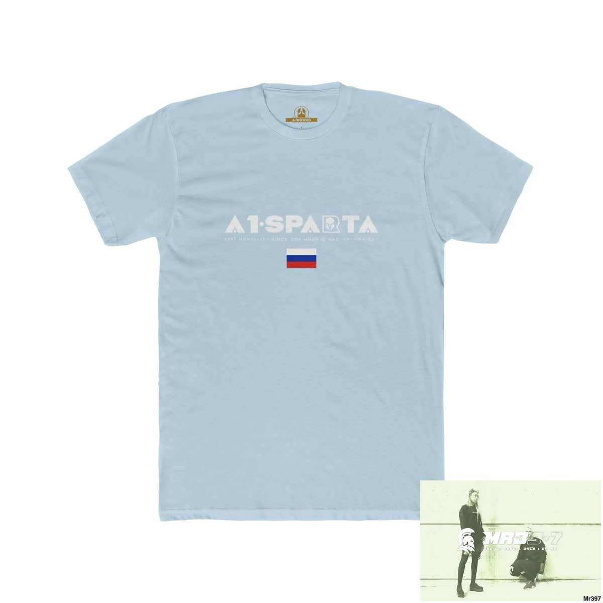 A1 Sparta (Russian Mentality from ?) My Life My Deaths 2001-2024 Their Plans,failed.Tactical GB Men’s Cotton Crew Tee