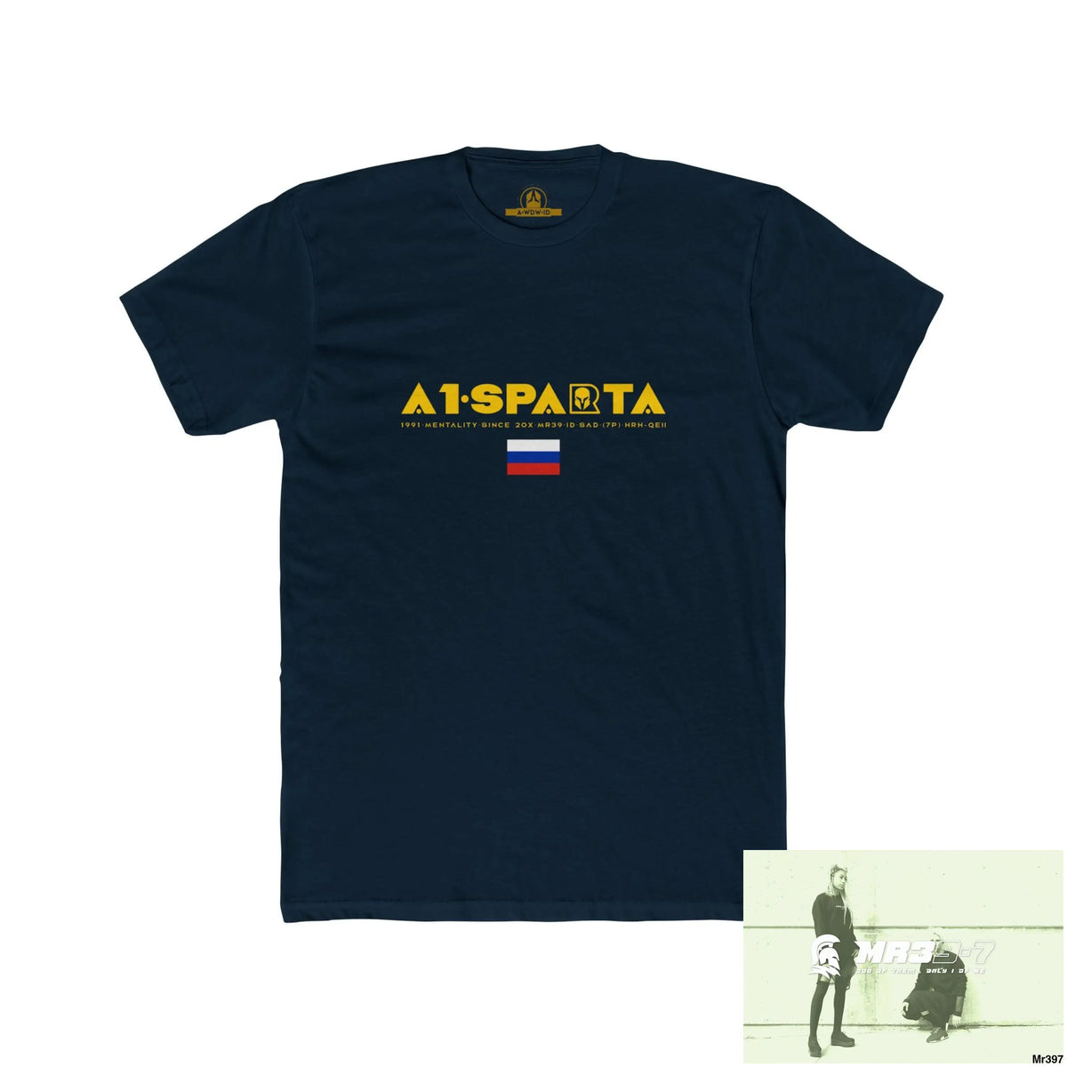 A1 Sparta (Russian Mentality from ?) My Life My Deaths 2001-2024 Their Plans,failed.Tactical GB Men’s Cotton Crew Tee