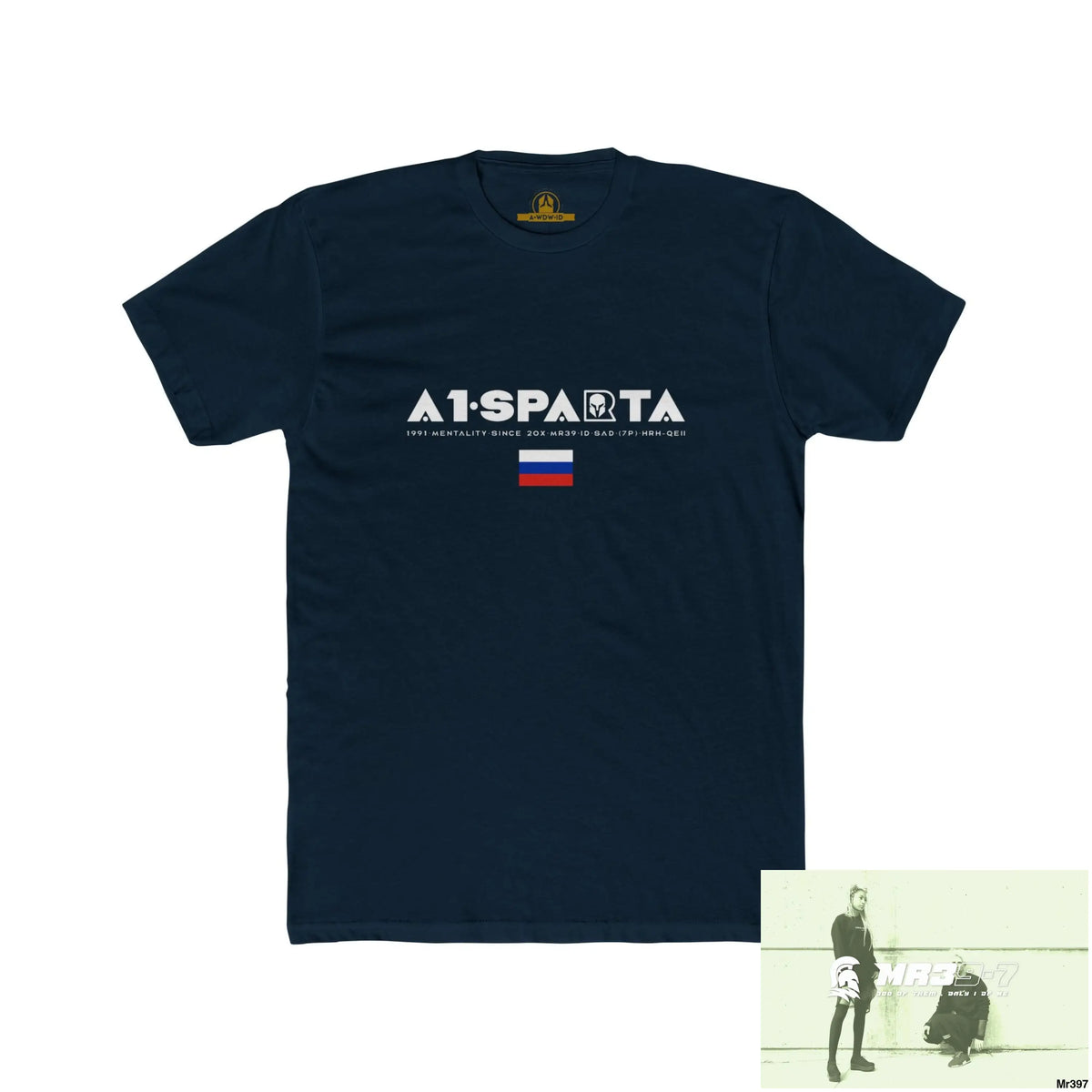 A1 Sparta (Russian Mentality from ?) My Life My Deaths 2001-2024 Their Plans,failed.Tactical GB Men’s Cotton Crew Tee