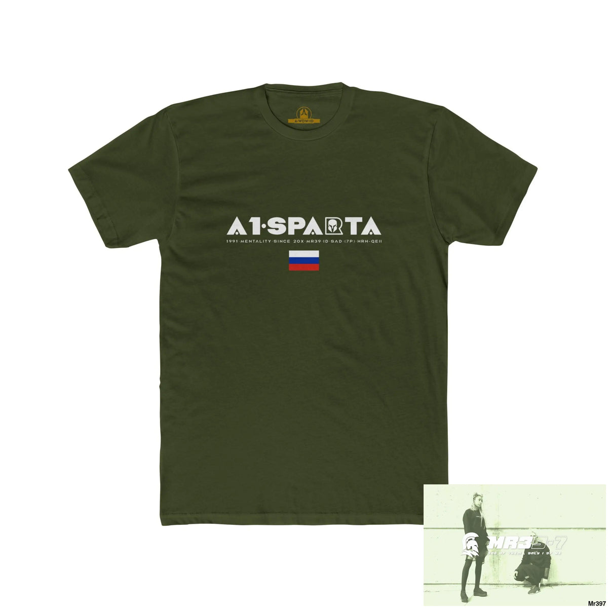 A1 Sparta (Russian Mentality from ?) My Life My Deaths 2001-2024 Their Plans,failed.Tactical GB Men’s Cotton Crew Tee