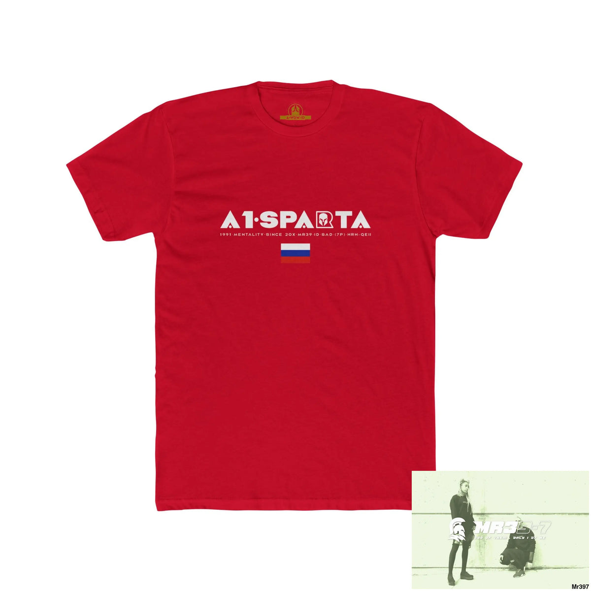 A1 Sparta (Russian Mentality from ?) My Life My Deaths 2001-2024 Their Plans,failed.Tactical GB Men’s Cotton Crew Tee