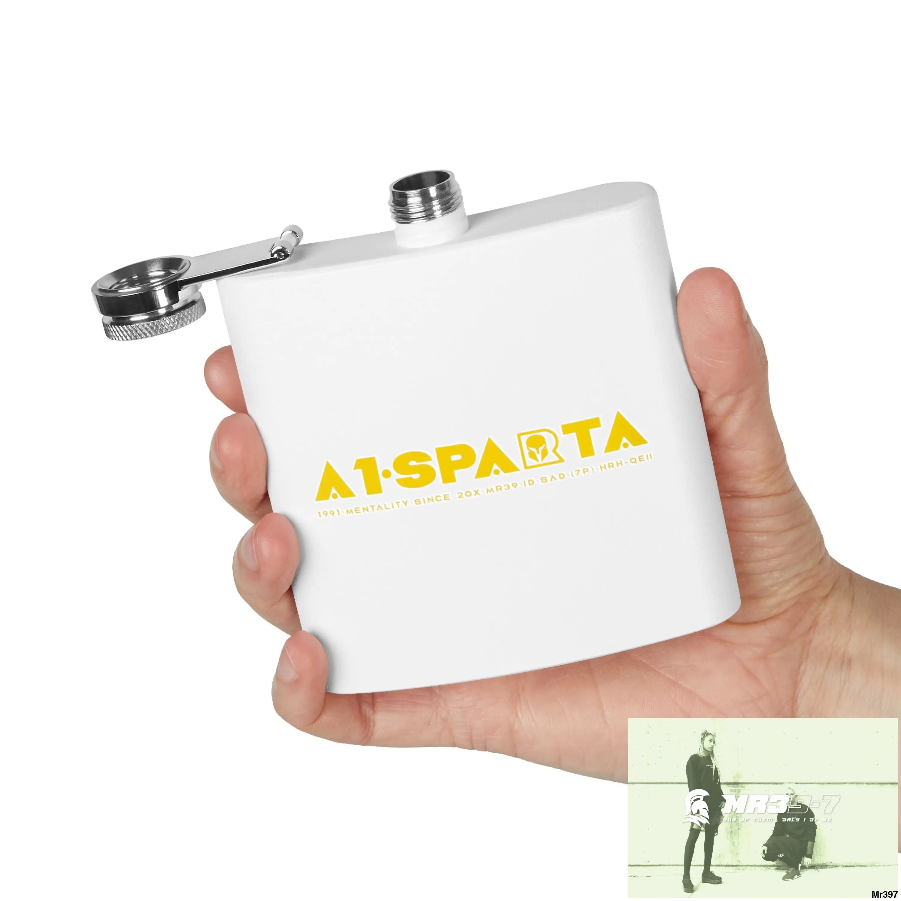 A1 Sparta Stylish Stainless Steel Flask for Tea/ Coffee Lovers - 6oz Personalized Gift Mug