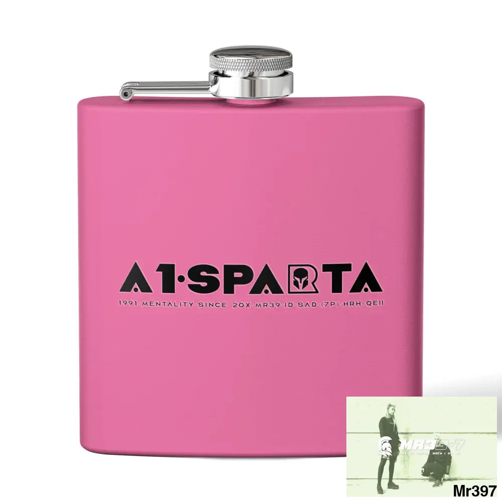 A1 Sparta Stylish Stainless Steel Flask for Tea/ Coffee Lovers - 6oz Personalized Gift 6oz / Pink Mug