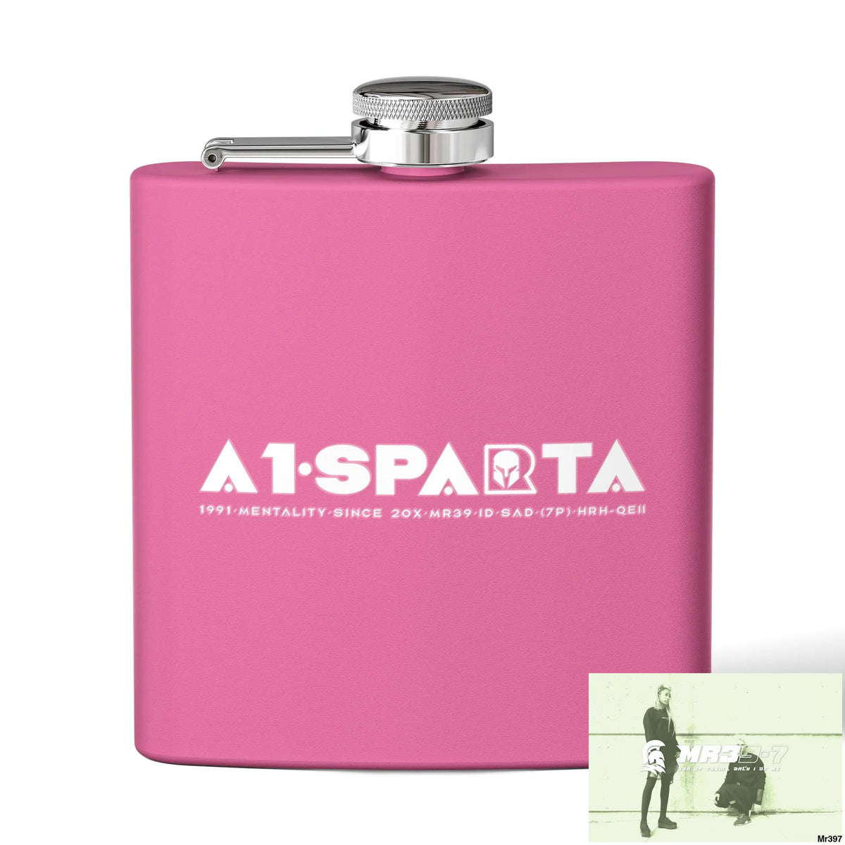 A1 Sparta Stylish Stainless Steel Flask for Tea/ Coffee Lovers - 6oz Personalized Gift 6oz / Pink Mug