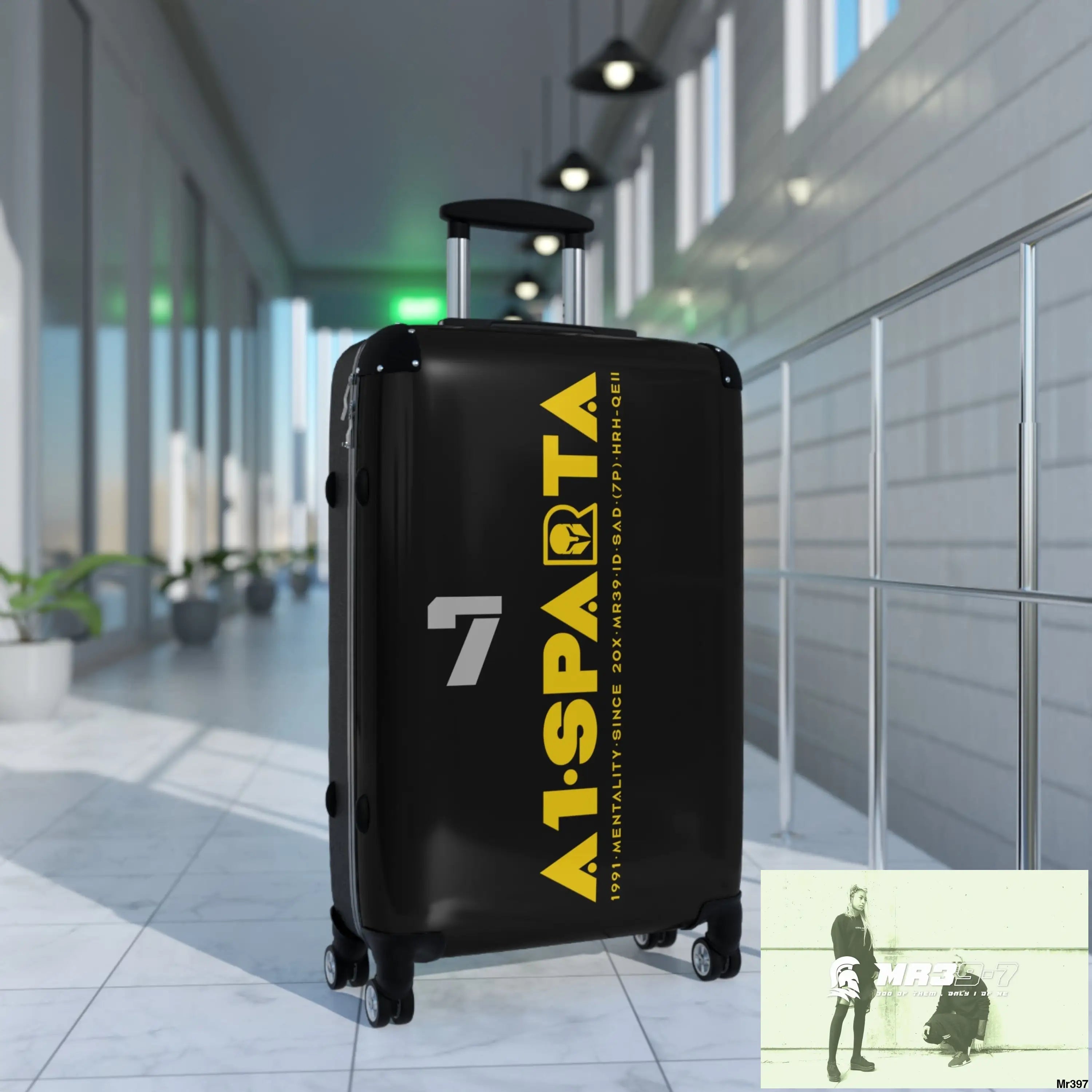 A1-Sparta Suitcase Medium / Black Bags