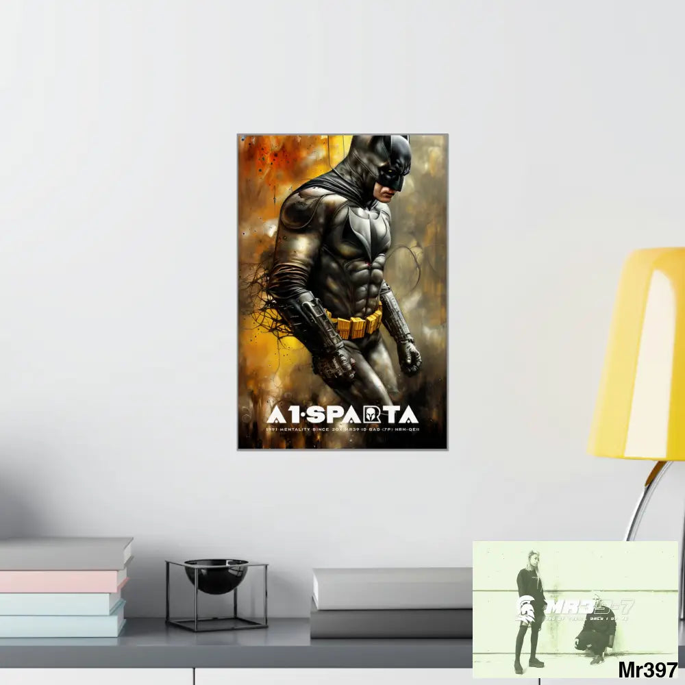 A1-Sparta Super Resolution Batpain Steampunk Graphic Matte Vertical Posters 12″ x 18″ / Matte Poster