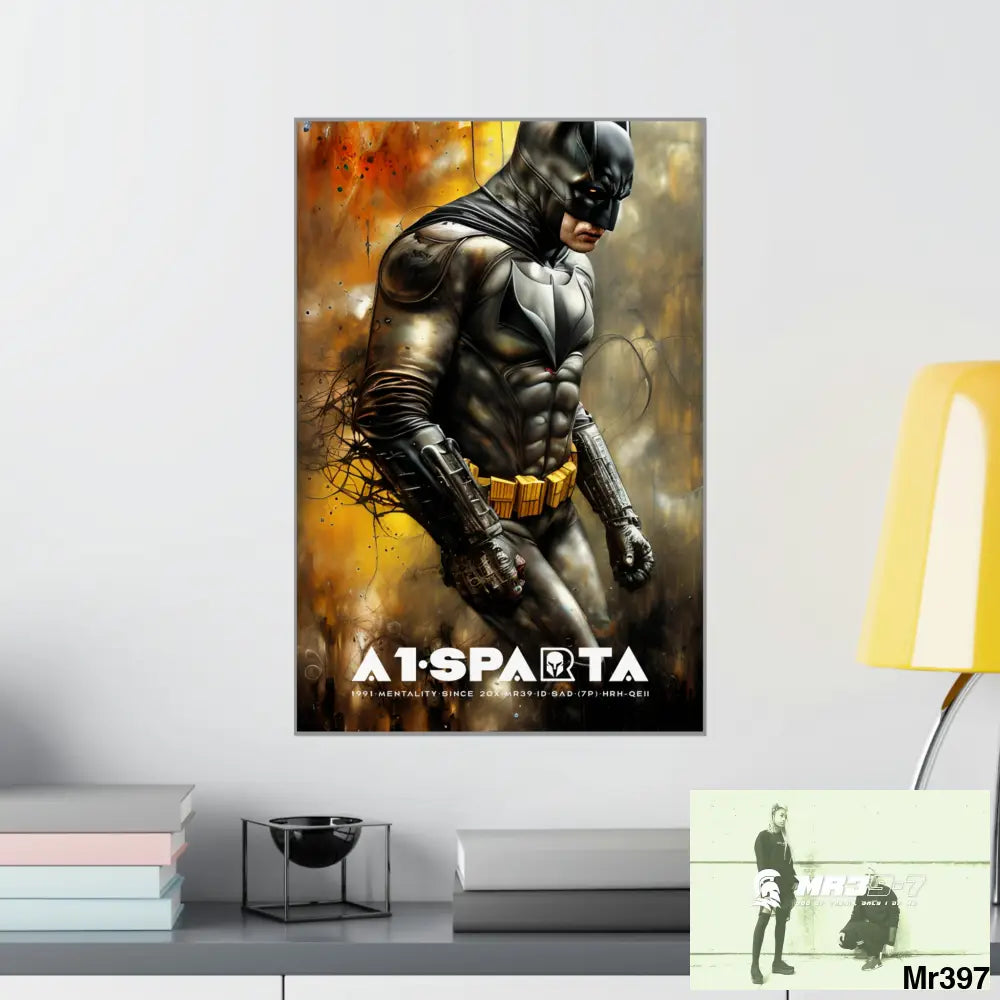 A1-Sparta Super Resolution Batpain Steampunk Graphic Matte Vertical Posters 16″ x 24″ / Matte Poster