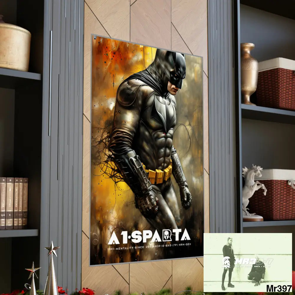A1-Sparta Super Resolution Batpain Steampunk Graphic Matte Vertical Posters Poster