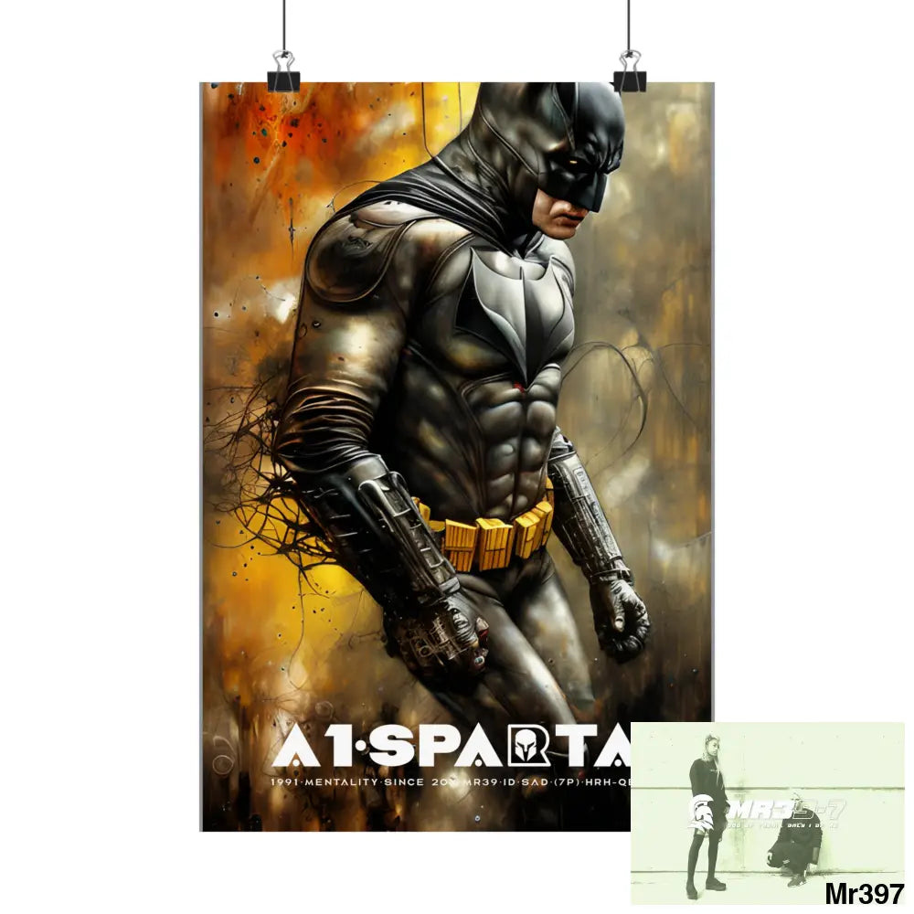 A1-Sparta Super Resolution Batpain Steampunk Graphic Matte Vertical Posters Poster