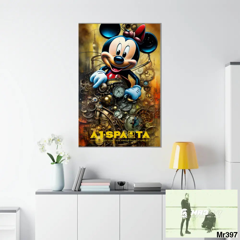A1-Sparta SuperResolution Micky Mouse Steampunk Graphic Matte Vertical Posters 36’’ x 54’’ / Matte Poster