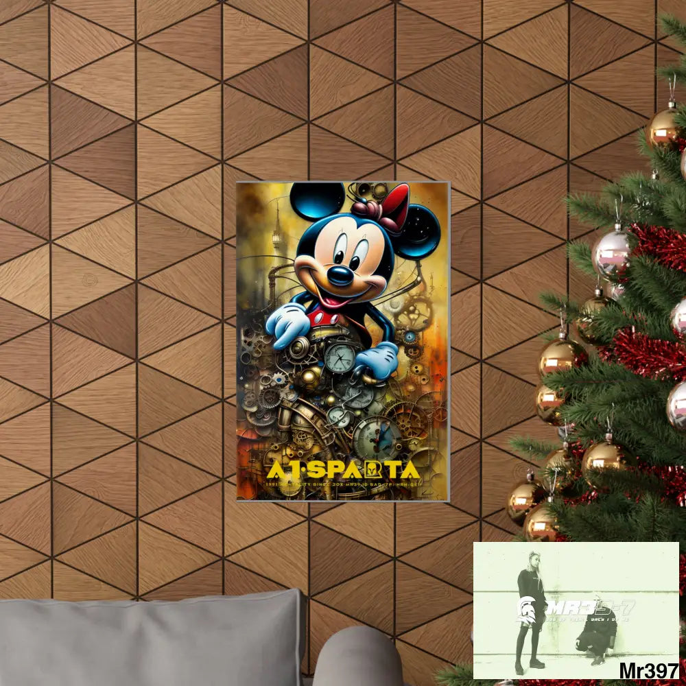 A1-Sparta SuperResolution Micky Mouse Steampunk Graphic Matte Vertical Posters Poster