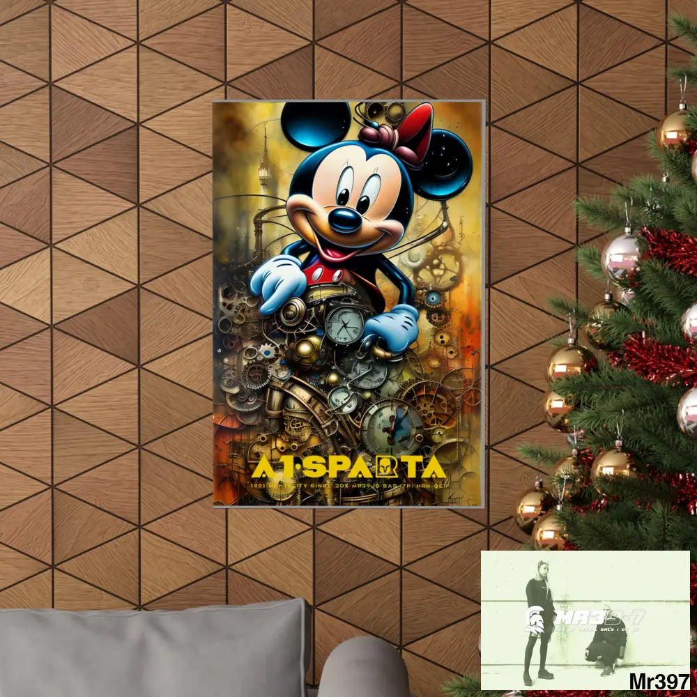 A1-Sparta SuperResolution Micky Mouse Steampunk Graphic Matte Vertical Posters Poster