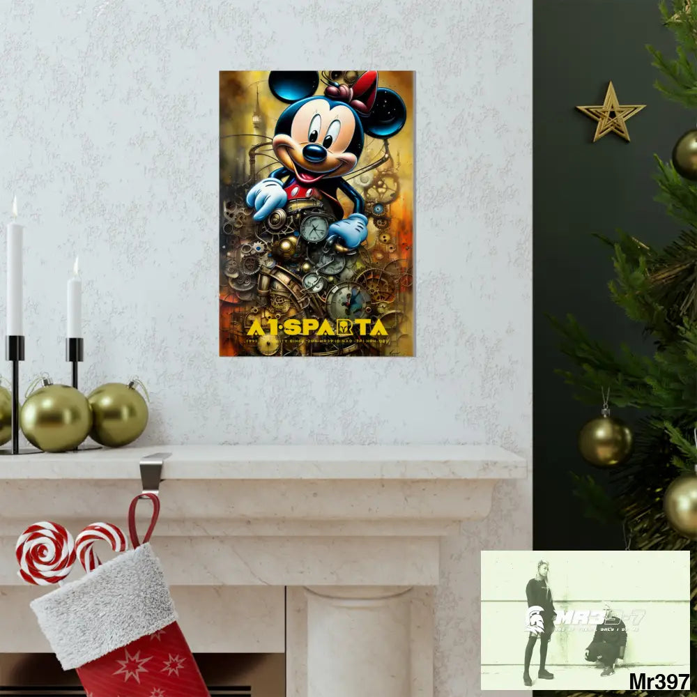 A1-Sparta SuperResolution Micky Mouse Steampunk Graphic Matte Vertical Posters Poster