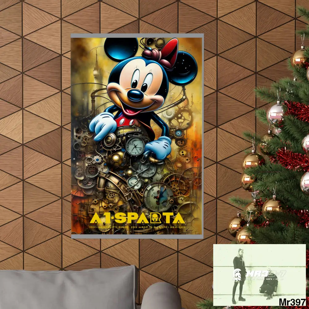 A1-Sparta SuperResolution Micky Mouse Steampunk Graphic Matte Vertical Posters Poster