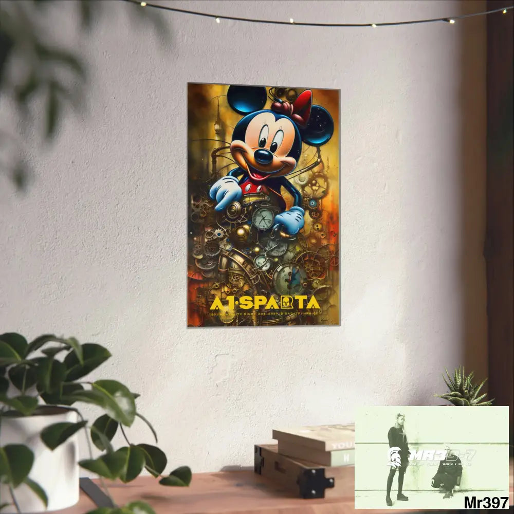 A1-Sparta SuperResolution Micky Mouse Steampunk Graphic Matte Vertical Posters Poster