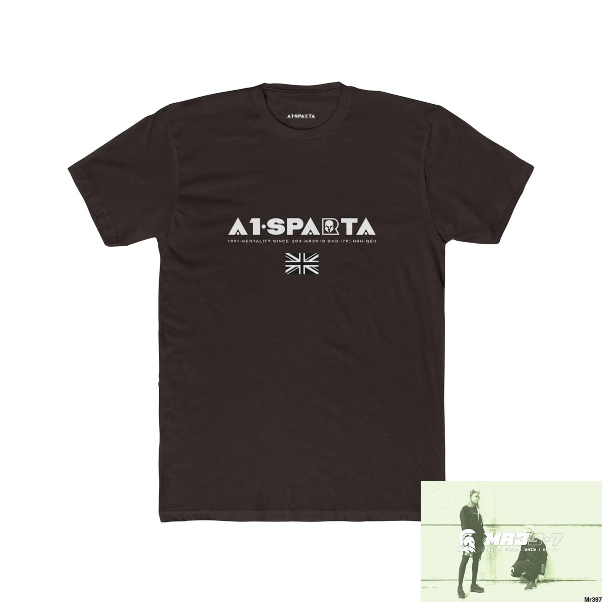 A1-Sparta Tactical GB 2012 My work Colwyn Bay to and From Men’s Cotton Crew Tee Solid Dark Chocolate / S T-Shirt