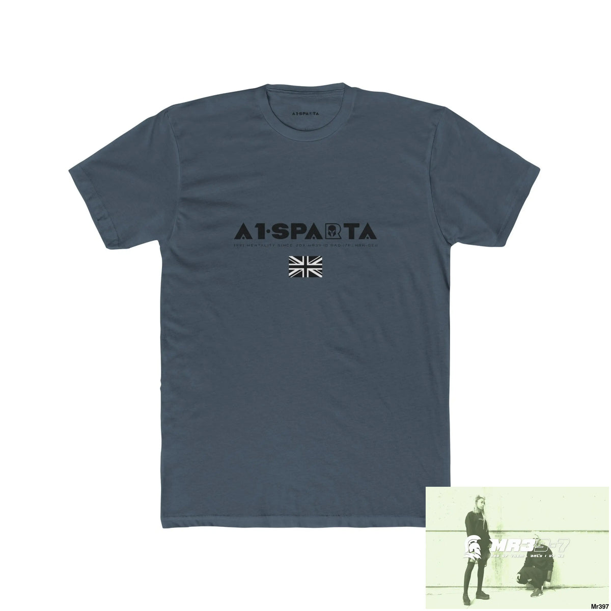 A1-Sparta Tactical GB 2012 My work Colwyn Bay to and from Men’s Cotton Crew Tee Solid Indigo / S T-Shirt