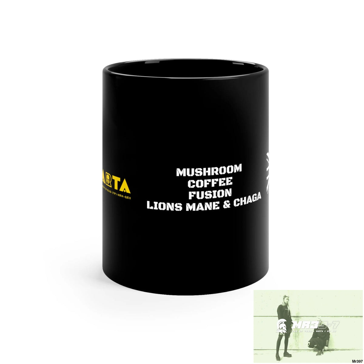 A1•Sparta Tactical GBR Mushroom Coffee Fusion Lion’s Mane & Chaga 11oz Black Mug 11oz Mug