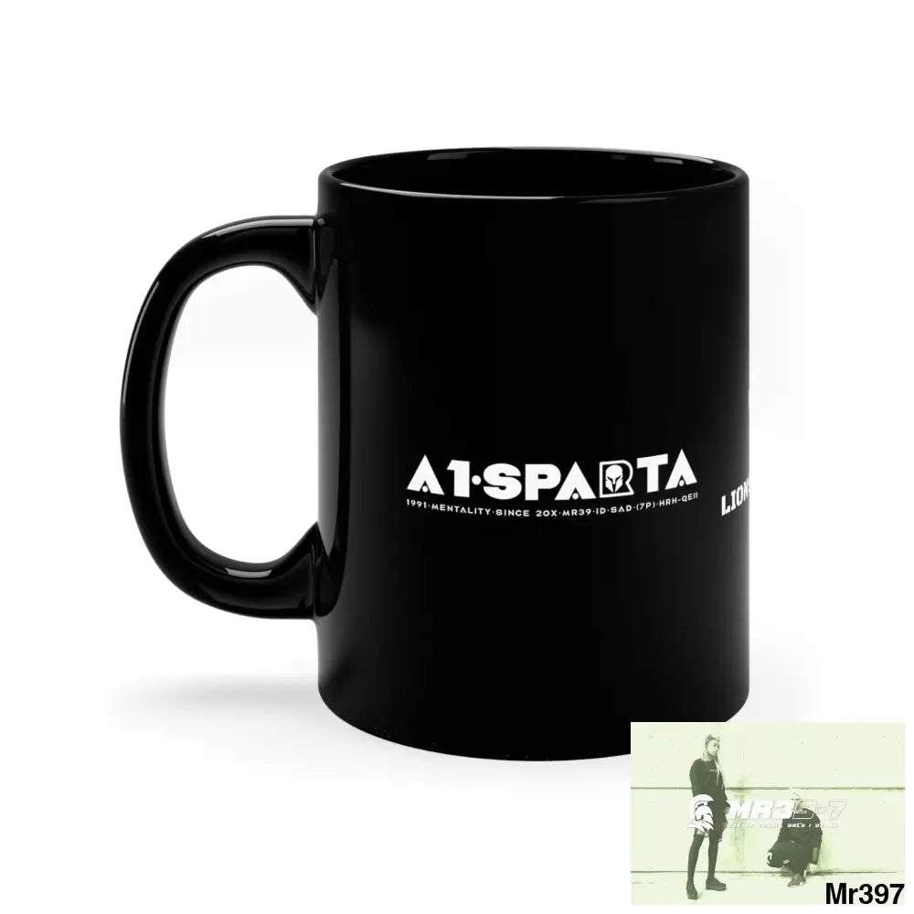 A1•Sparta Tactical GBR Mushroom Coffee Fusion Lion’s Mane & Chaga 11oz Black Mug 11oz Mug