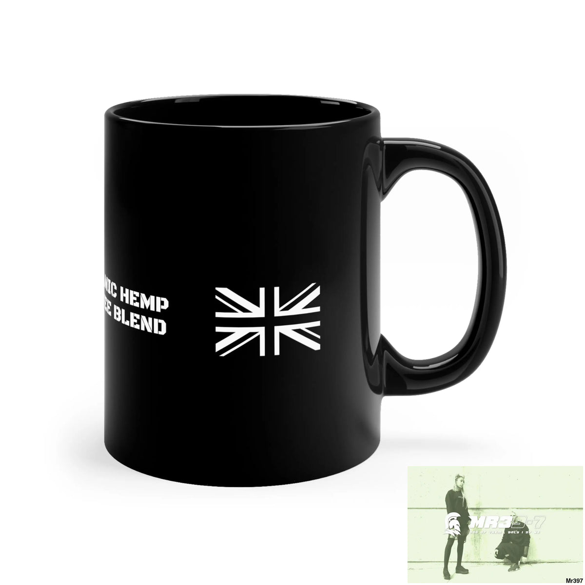 A1•Sparta Tactical GBR Organic Hemp Coffee Blend 11oz Black Mug 11oz Mug