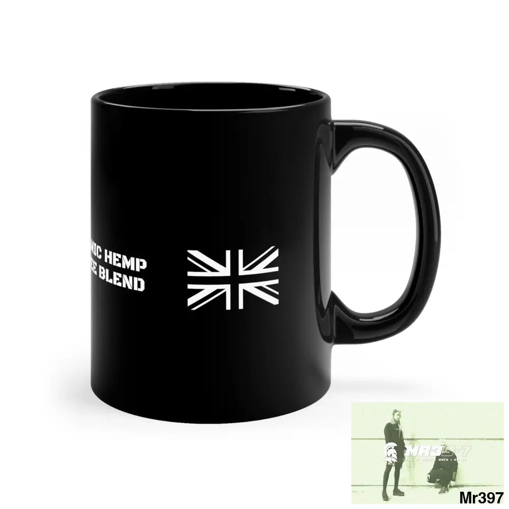 A1•Sparta Tactical GBR Organic Hemp Coffee Blend 11oz Black Mug 11oz Mug