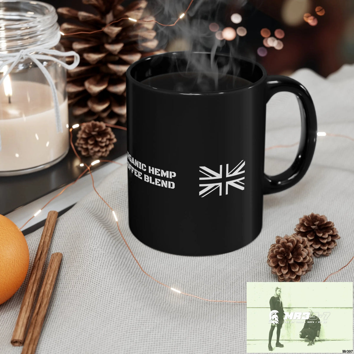 A1•Sparta Tactical GBR Organic Hemp Coffee Blend 11oz Black Mug 11oz Mug