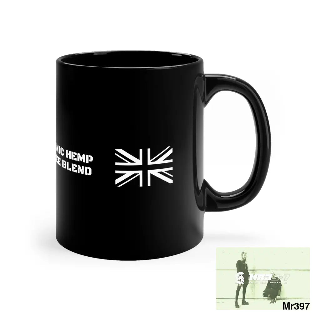 A1•Sparta Tactical GBR Organic Hemp Coffee Blend 11oz Black Mug 11oz Mug